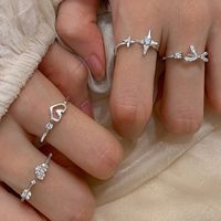 Simple Style Bow Knot Copper Inlay Zircon Rings main image 1