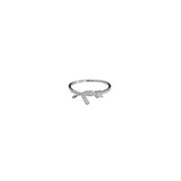 Simple Style Bow Knot Copper Inlay Zircon Rings sku image 4