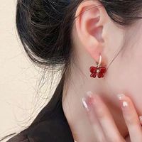 1 Pair Ig Style Sweet Bow Knot Plating Inlay Alloy Rhinestones Drop Earrings main image 4