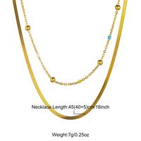 Luxurious Solid Color Stainless Steel Enamel Plating Inlay Zircon 18k Gold Plated Necklace sku image 2