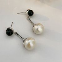 Wholesale Jewelry Simple Style Water Droplets Artificial Pearl Pearl Inlay Earrings sku image 1