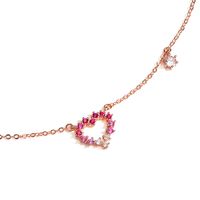 Simple Style Heart Shape White Copper Inlay Zircon Pendant Necklace main image 3