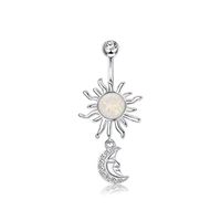 Retro Bow Knot Stainless Steel Women's Belly Ring sku image 2