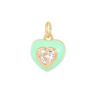 Sweet Heart Shape Copper Plating Inlay Zircon Jewelry Accessories main image 3