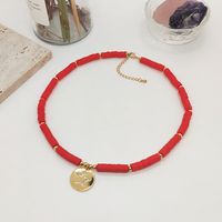 Simple Style Round Glass Beaded Women's Necklace main image 5