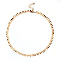 Simple Style Round Glass Beaded Women's Necklace main image 3