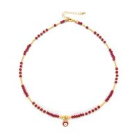 Simple Style Round Glass Beaded Women's Necklace main image 2