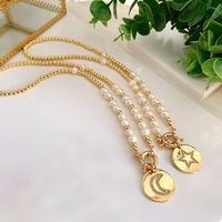 Simple Style Round Artificial Pearl Glass Beaded Women's Pendant Necklace main image 1