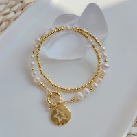 Simple Style Round Artificial Pearl Glass Beaded Women's Pendant Necklace main image 4