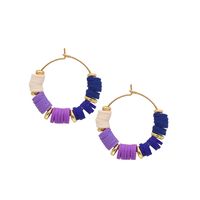 1 Pair Simple Style Round Beaded Soft Clay Drop Earrings main image 2