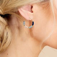 1 Pair Simple Style Round Beaded Metal Earrings main image 5