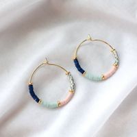 1 Paar Einfacher Stil Runden Perlen Metall Ohrringe sku image 6