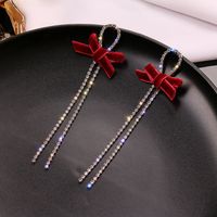 Wholesale Jewelry Simple Style Solid Color Alloy Rhinestones Inlay Drop Earrings sku image 5