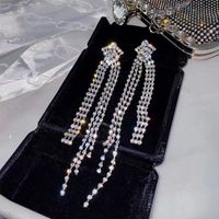 Wholesale Jewelry Simple Style Solid Color Alloy Rhinestones Inlay Drop Earrings sku image 13