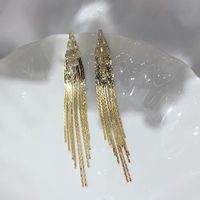 Wholesale Jewelry Simple Style Solid Color Alloy Rhinestones Inlay Drop Earrings sku image 45