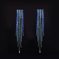 Wholesale Jewelry Simple Style Solid Color Alloy Rhinestones Inlay Drop Earrings sku image 33