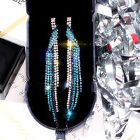 Wholesale Jewelry Simple Style Solid Color Alloy Rhinestones Inlay Drop Earrings sku image 32