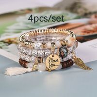 Bohemio Geométrico Letra Alas Arílico Vidrio Mujeres Pulsera main image 5