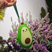 Wholesale Creative Super Cute Cute Avocado Glass Water Cup Double Layer Insulated Tea Cup Student Gift Portable Rope Holding sku image 3