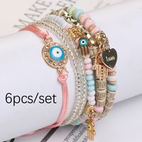 Estilo Étnico Bohemio Ojo Del Diablo Forma De Corazón Vidrio Vidrio Mujeres Pulsera main image 5