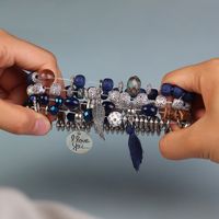 Bohemian Geometric Feather Arylic Glass Women's Bracelets main image 3