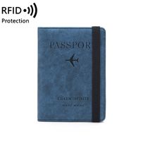 Unisex Basic Solid Color Pu Leather Rfid Passport Holders sku image 2