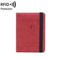 Unisex Basic Solid Color Pu Leather Rfid Passport Holders sku image 4