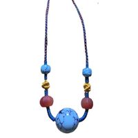 Ethnic Style Round Turquoise Wholesale Bracelets Necklace main image 4