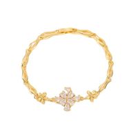 Simple Style Flower Copper Inlay Zircon Bracelets main image 5