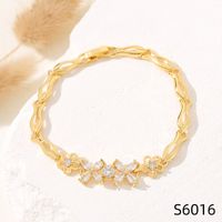 Simple Style Flower Copper Inlay Zircon Bracelets sku image 16