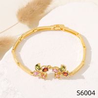 Simple Style Flower Copper Inlay Zircon Bracelets sku image 4