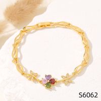 Simple Style Flower Copper Inlay Zircon Bracelets sku image 61
