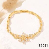 Simple Style Flower Copper Inlay Zircon Bracelets sku image 51