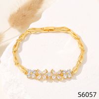 Simple Style Flower Copper Inlay Zircon Bracelets sku image 57