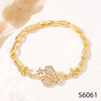 Simple Style Flower Copper Inlay Zircon Bracelets sku image 60