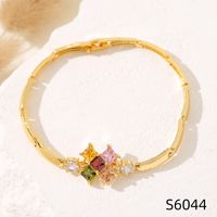 Simple Style Flower Copper Inlay Zircon Bracelets sku image 44