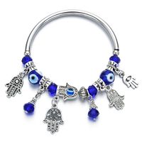 Bohemian Devil's Eye Palm Alloy Glass Plating Women's Bracelets sku image 1