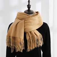 Women's Simple Style Solid Color Imitation Cashmere Scarf sku image 8