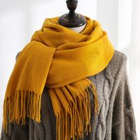 Women's Simple Style Solid Color Imitation Cashmere Scarf sku image 2