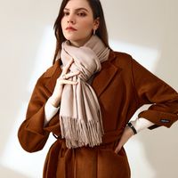 Women's Simple Style Solid Color Imitation Cashmere Scarf main image 5