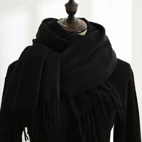 Women's Simple Style Solid Color Imitation Cashmere Scarf sku image 4