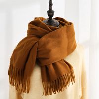 Women's Simple Style Solid Color Imitation Cashmere Scarf sku image 7