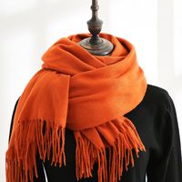 Women's Simple Style Solid Color Imitation Cashmere Scarf sku image 15