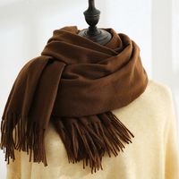 Women's Simple Style Solid Color Imitation Cashmere Scarf sku image 12