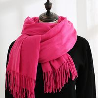 Women's Simple Style Solid Color Imitation Cashmere Scarf sku image 14