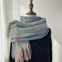 Women's Simple Style Solid Color Imitation Cashmere Printing Scarf main image 2