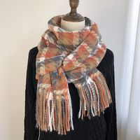 Women's Classic Style Color Block Imitation Cashmere Printing Scarf main image 3