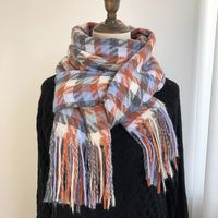 Women's Classic Style Color Block Imitation Cashmere Printing Scarf sku image 4