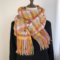 Women's Classic Style Color Block Imitation Cashmere Printing Scarf sku image 5