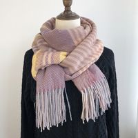 Women's Simple Style Solid Color Imitation Cashmere Printing Scarf sku image 3